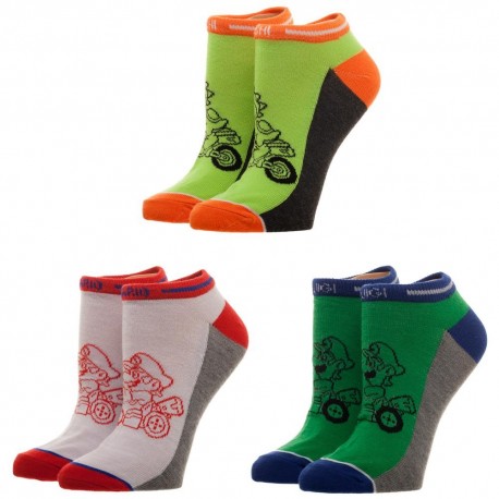 Nintendo - Calcetines 3 pares Mario Kart - Colores BWD-SOCK-68995-TecnologiadelHogar-