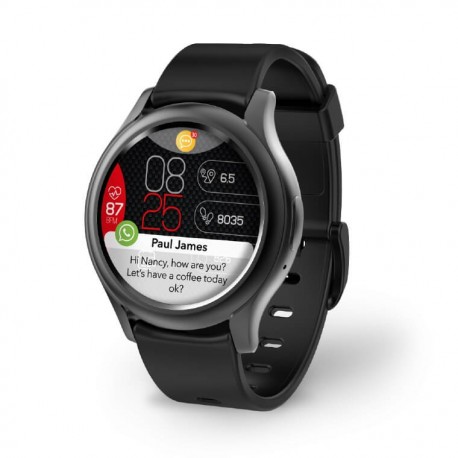 MyKronoz – Smartwatch ZeRound3 – Negro KRZEROUND3- BK/BK-TecnologiadelHogar-Smartwatches Casuales