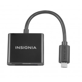 Insignia – Lector de tarjeta de memoria USB/SD – Negro NS-MCR17MUSB-TecnologiadelHogar-Tarjetas de memoria