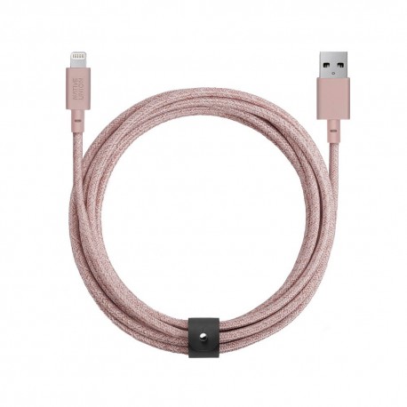 Native Union - Cable Lightning  1.3 Mts - Rosa BELT-KV-L-ROSE-3-TecnologiadelHogar-Para Apple Watch