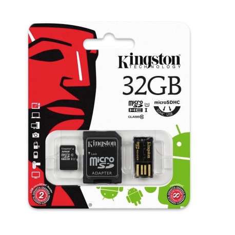 Kingston – Tarjeta Micro SD 32GB Mobility Kit – Negro MBLY10G2-32GB-TecnologiadelHogar-Tarjetas de memoria