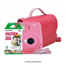 Fujifilm – Paquete Cámara instantánea Instax Mini 9 + Estuche + Correa + Papel – Flamingo/Rosa 309930712-TecnologiadelHogar-Cáma