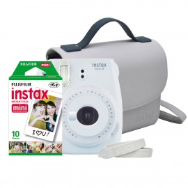 Fujifilm – Paquete Cámara instantánea Instax Mini 9 más Estuche más Correa más Película – Humo 309930716-TecnologiadelHogar-Cáma