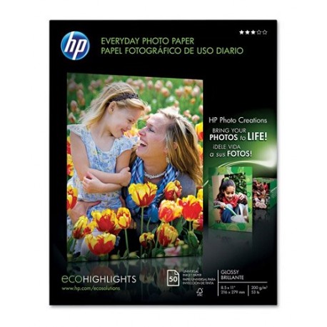 HP - Papel Photo semi brillante 8.5x11" Q8723A-TecnologiadelHogar-Papel