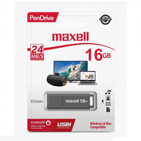 Maxell - Memoria USB 2.0 PENDRIVE - 16GB - Plata 345901-TecnologiadelHogar-USB