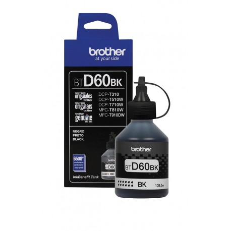 Brother - Botella de tinta BTD60BK - Negro BTD60BK-TecnologiadelHogar-Cartuchos de tinta